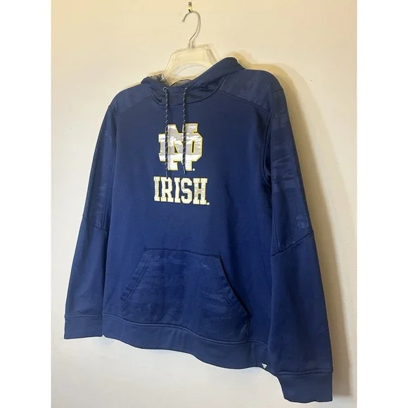 Notre Dame Fighting Irish Hoodie Mens XL NCAA Football Navy Blue Camo Fanatics - Picture 2 of 8
